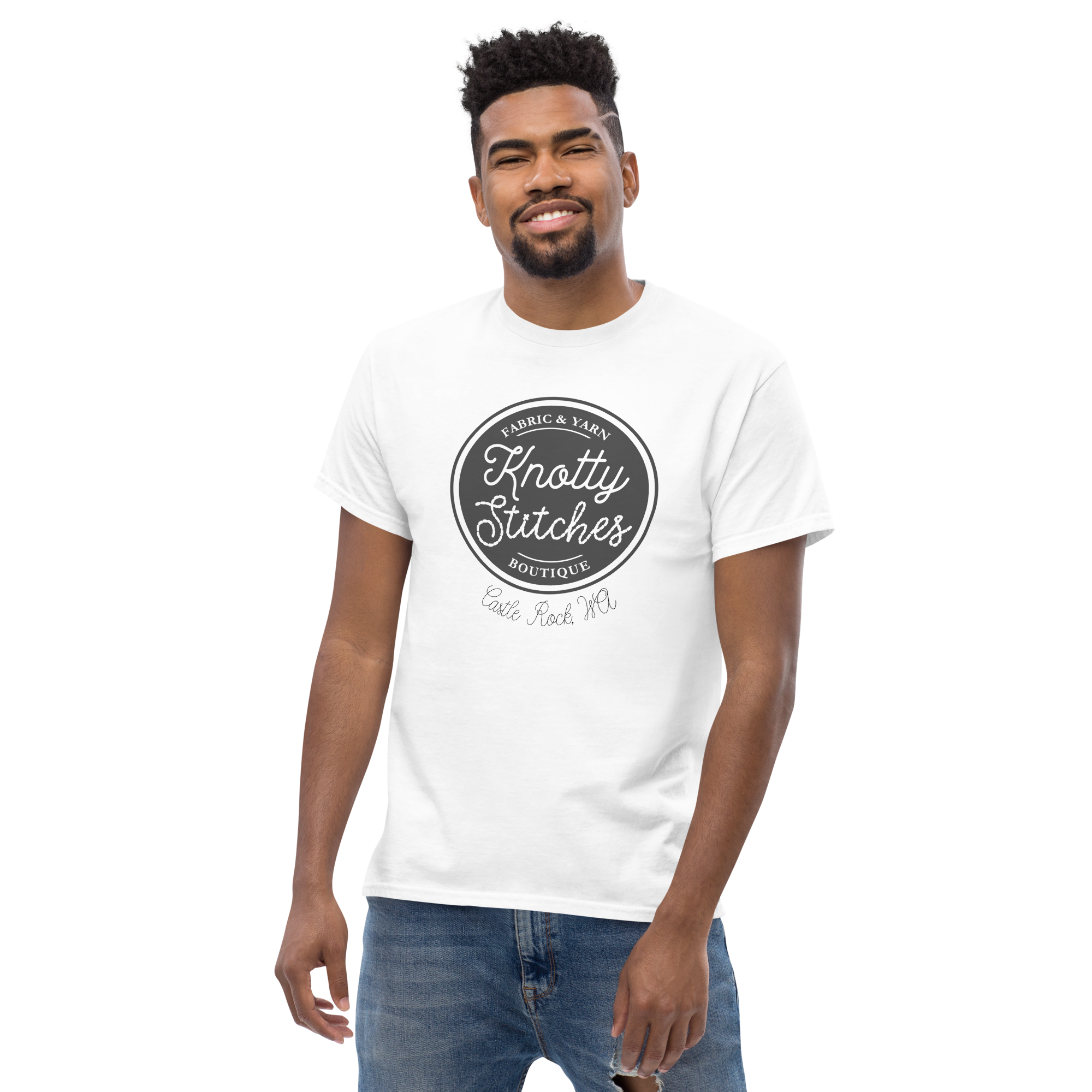 Knotty Stitches Logo Men's classic tee Knotty Stitches